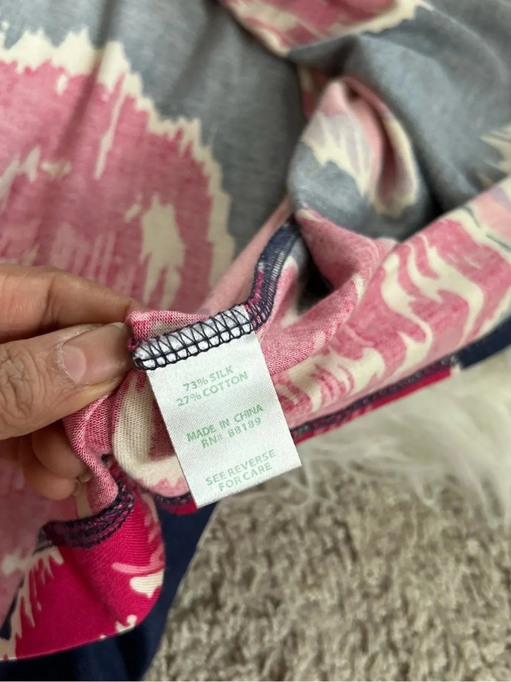 Lilly Pulitzer Pink & Navy Floral faux Wrap dress